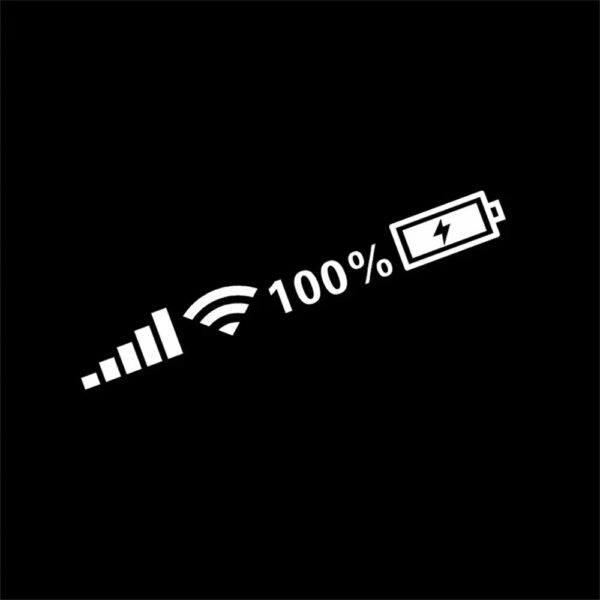 Car Reflective Sticker Front And Rear Windshield Sticker 100% Wifi Battery Level Signal Funny Decal Decor Auto Decor Accessories - Image 8