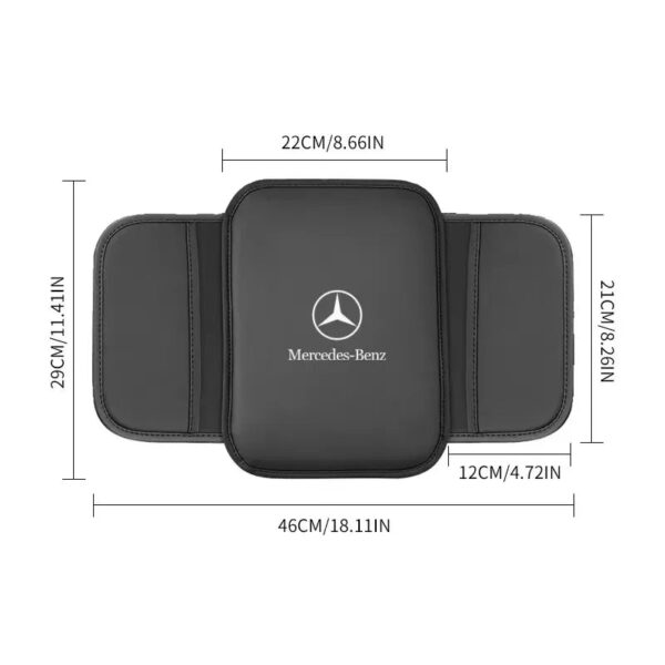 Car Armrest Box Pad Leather Auto Armrest Mat Car Accessories For Mercedes Benz W211 W203 W204 W210 W124 AMG W202 CLA W212 W220 - Image 2