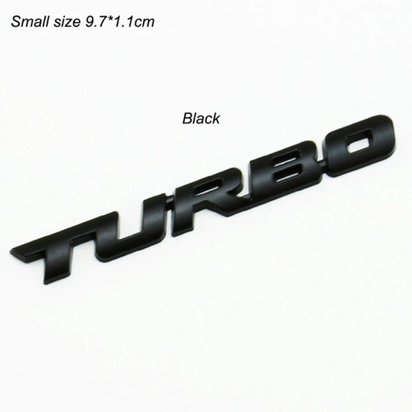 9.7*1.1 cm Car Styling Car Turbo Boost Loading Boosting 3D Metal Chrome Zinc Alloy 3D Emblem Badge Sticker Decal Auto Accessory - Image 9