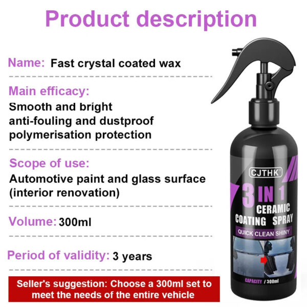 Car Ceramic Nano Coating Liquid Coatin Nano Crystal Hydrophobic Layer Anti-Scratches Car Wax Coating Car Polishing Coating - Image 6