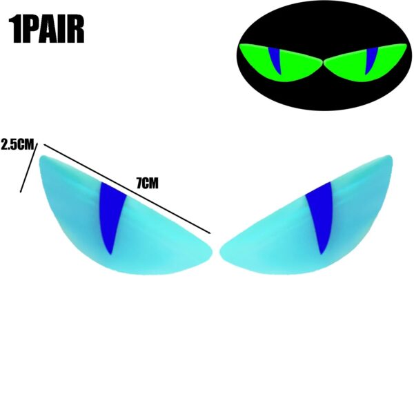 6 Reflective Luminous Devil's Eye Car Stickers Green Auto Motorcycle Headlight Styling Sticker Drip Glue Cat Eye Decoration - Image 11