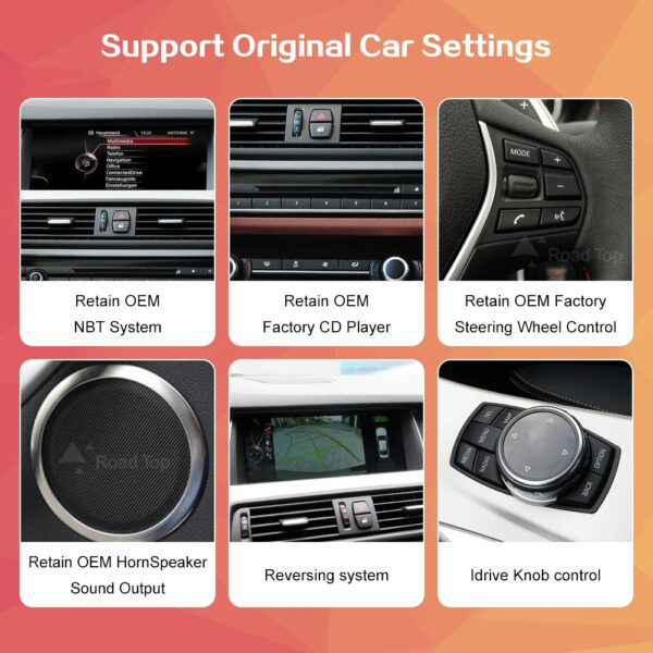 Wireless CarPlay Android Auto Car Radio Multimedia Player Linux Display Screen For BMW 5 Series F10 F11 2012-2017 CIC NBT - Image 5