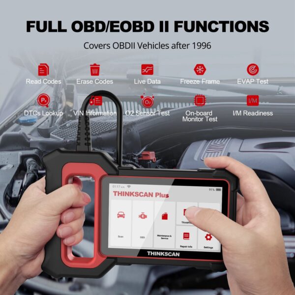 Thinkscan Plus S7 OBD2 Scanner Car Diagnostic Scanner for Engine ABS Transmission AC BCM IC Airbag Code Reader Auto Scan Tools - Image 4