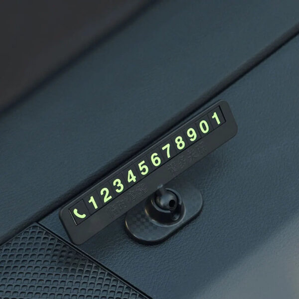 Luminous Car Temporary Parking Card Phone Number Plate Hidden Auto Telephone Card Plate Stop Sign Car Interior Accessories - Image 2