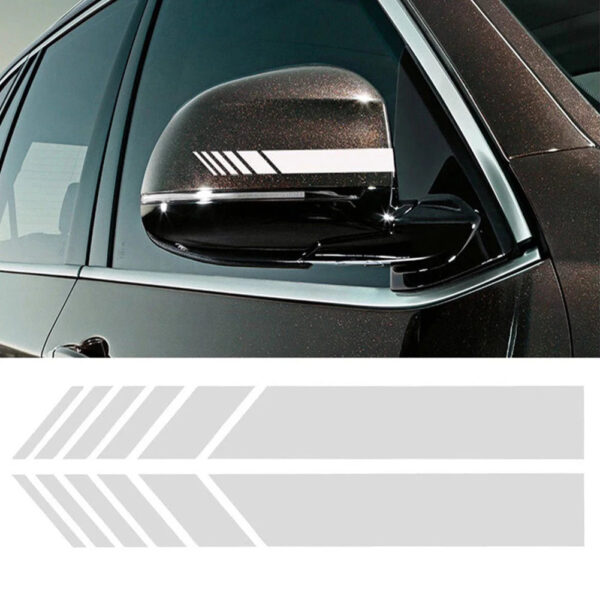 2Pcs Universal Auto Car Sticker Non Fading Fashion Color Stripe Car Sticker Racing Strips Side Rear View Mirror Decor Decal - Image 8