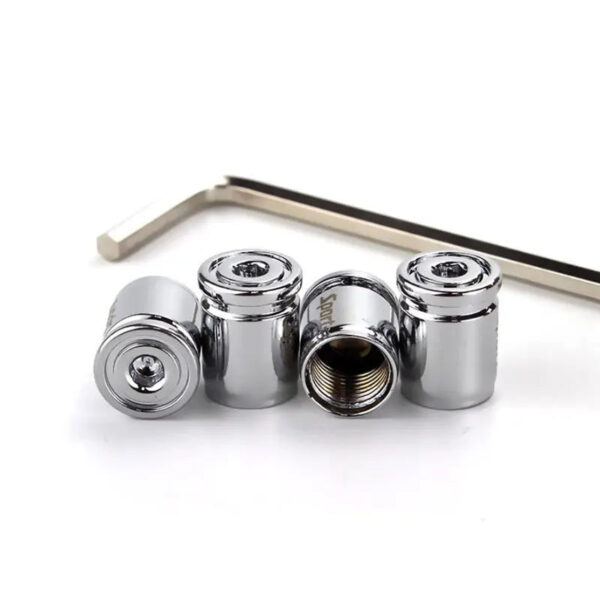 4x Titanium Anti-theft Car Tire Valve Cap Aluminum Sport Exterior Auto Air Caps - Image 10