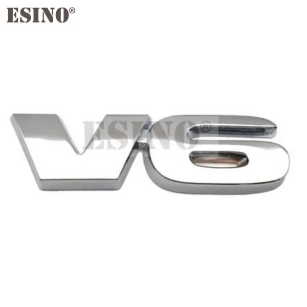 Car Styling V6 Engine Logo 3D Metal Alloy Adhesive Emblem Rear Trunk Badge Fender Sticker Car Body Decal Auto Accessory - Image 9