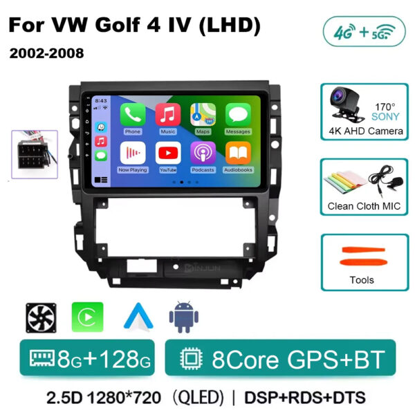 Car Radio Android 15 For Volkswagen VW Golf 4 IV Jetta MK4 Classics Multimedia Player Carplay GPS Android Auto Stereo DSP WIFI - Image 14