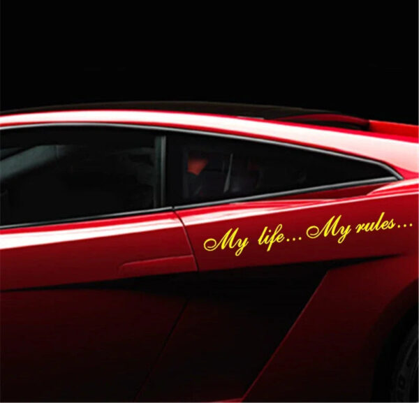 My life...My rules... Car Stickers and Decals Auto Motorcycle Bumper sticker For KIA 60cm - Image 4