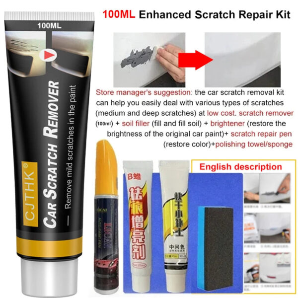 Car Scratch Remover Paint Care Tools Auto Swirl Remover Scratches Repair Polishing Anti Scratch Wax Auto Body Grinding Compound - Image 6