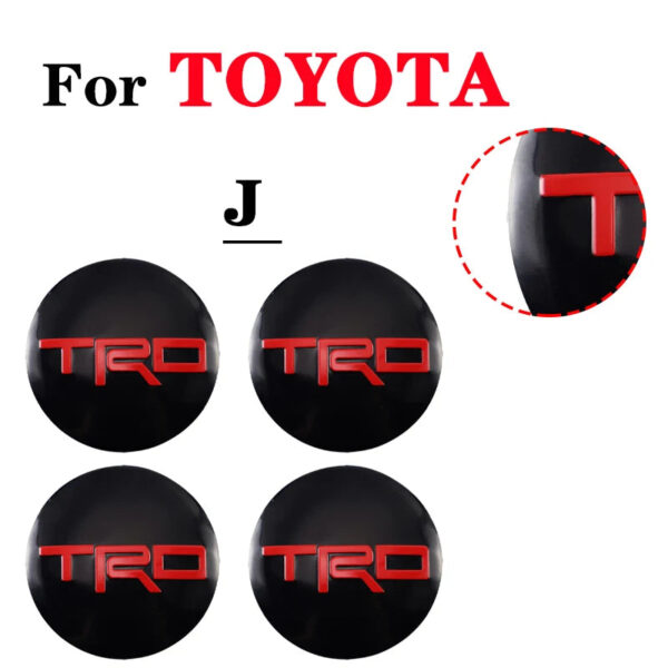 4pcs Car Wheel Stickers 56mm Auto Center Hub Cap Decal For Toyota Gazoo Racing TRD Corolla Yaris Chr Auris Rav4 Prius Prado - Image 16