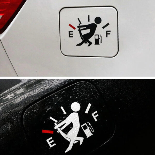 New 1PC Funny Car Stickers High Gas Consumption Decal Fuel Gage Empty Stickers Waterproof Auto Tank Stickers For Car Styling - Image 2