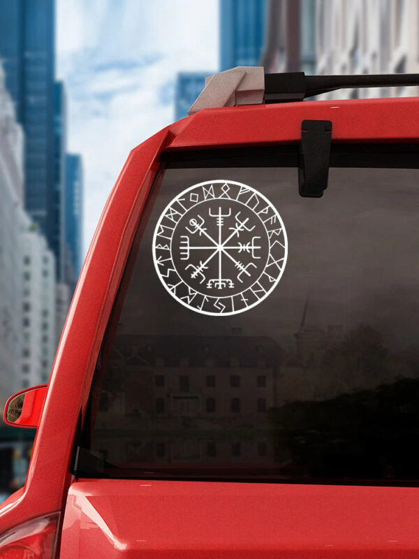 Various Sizes/Colors Die-Cut Vinyl Decal Vegvisir Compass Car Sticker Waterproof Auto Decors on Bumper Window Laptop 20807# - Image 4