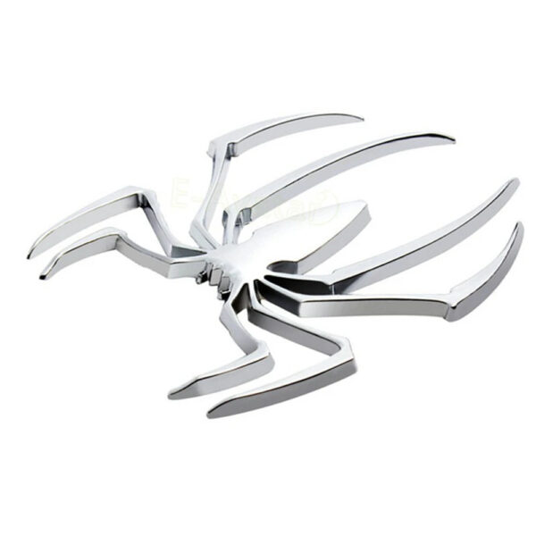 New Badge Silver/Gold Auto Decal Spider Shape 3D Car Stickers Metal Chrome - Image 2