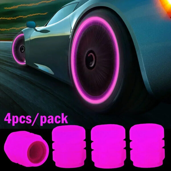 4/8pcs Luminous Tire Valve Caps Auto Car Motorcycle Bicycle Fluorescent Night Glowing Wheel Tyre Hub Valve Stem Caps Decoration - Image 13