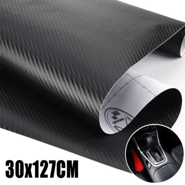 30x127cm Car 3D Carbon Fiber Roll Film Stickers DIY Vinyl Film Auto Interior Styling Carbon Fiber Decorative Decals - Image 6