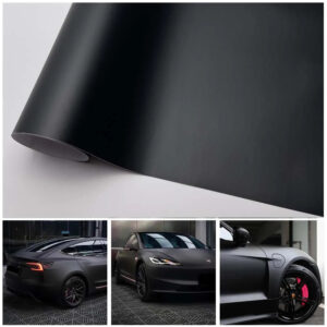 Black Matte Car Vinyl Film Self-adhesive Auto Motorcycle Body Wrapping Film Matt Black Wrap Vinyl Air Release Car Accessories