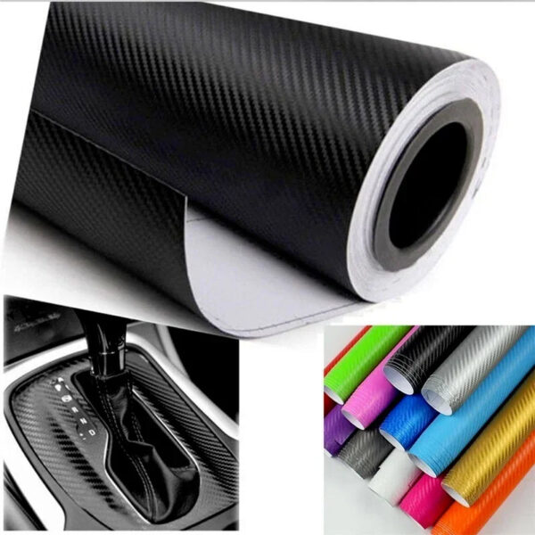 30x127cm Car 3D Carbon Fiber Roll Film Stickers DIY Vinyl Film Auto Interior Styling Carbon Fiber Decorative Decals - Image 3
