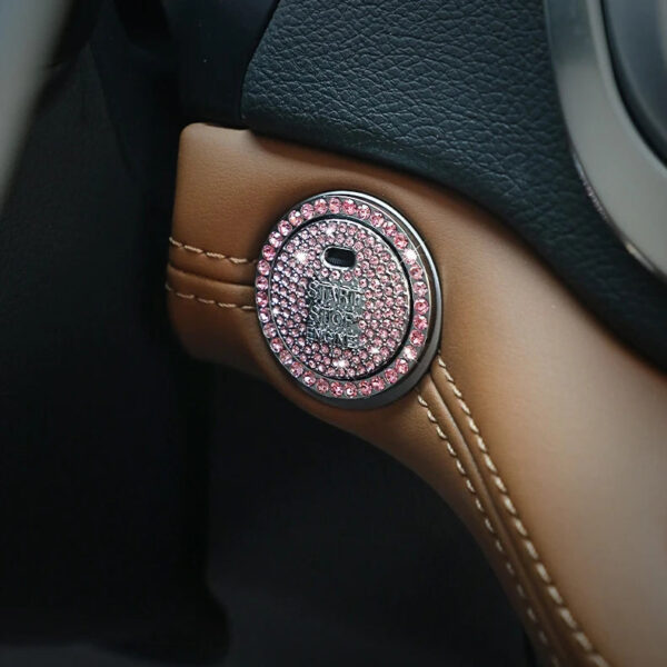 Car Ignition Key Ring Diamond Rhinestone Stickers for Auto Motorcycle Styling Bling Decoration Key Circle Button Car Accessories - Image 8