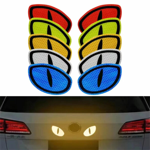 Car Reflector Sticker Night Driving Safety Decal For Auto Truck Motorcycle Trailer Cat Eye Reflective Safety Warning Tape - Image 2