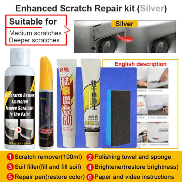 Car Scratch Remover Paint Care Tools Auto Swirl Remover Scratches Repair Polishing Auto Body Grinding Compound Anti Scratch Wax - Image 7