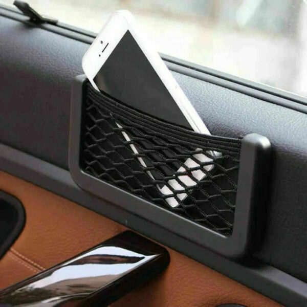 1Pcs Universal Car Organizer Mesh Storage Bag Net Pocket Mobile Phone Holder Auto Accessories Multi Function Storage Net Pocket - Image 5