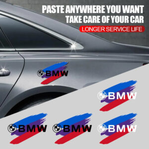 1pc PVC Tri-Color Car Emblem Windown Door Auto Body Sticker For BMW M Performance E46 E90 E60 F30 E39 F10 E87 E82 Car Accessorie