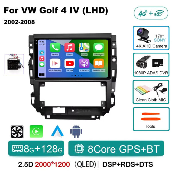 Car Radio Android 15 For Volkswagen VW Golf 4 IV Jetta MK4 Classics Multimedia Player Carplay GPS Android Auto Stereo DSP WIFI - Image 16