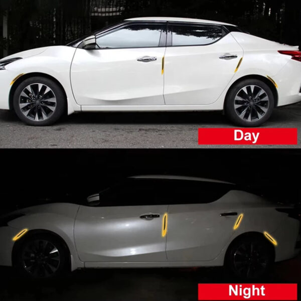 2Pcs Universal Carbon fiber Car Sticker Bumper Protector Reflective Strips Truck Auto Motorcycle Anti-Scratch Warning Stickers - Image 6