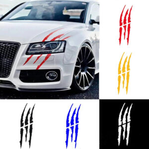 1/2pcs Auto Car Sticker Reflective Monster Claw Scratch Stripe Marks Headlight Decal Car Stickers 40cmX11cm Car Accessories