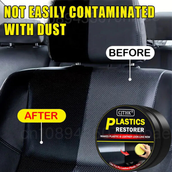 Car Plastic Restorer Auto Interior Panel Renewal Wax Coating Leather Plastic Rubber Polish Repair Auto Reconditioning Cream Care - Image 3