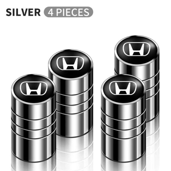 4pcs Metal Car Badges Wheel Tire Valve Caps Auto Accessories For Honda Civic Accord Fit CRV Jazz Odyssey Insight Legend HRV - Image 7