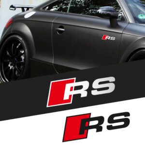 Fashion PVC Car Sticker Body RS Logo Door Window Side Fender Rear Trunk Decoration Decal Auto Exterior Accessories For Audi