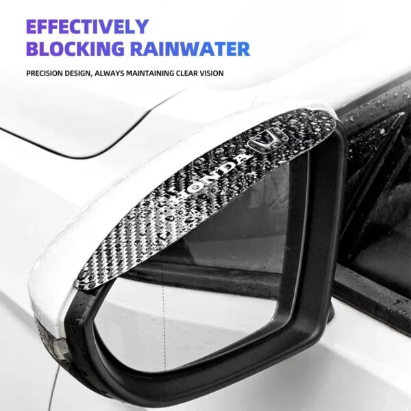 2Pcs Car Rearview Mirror Rain Eyebrow Carbon Fiber Pattern Rain Cover For Honda Civic Accord CRV Hrv Jazz Auto Accessories - Image 2