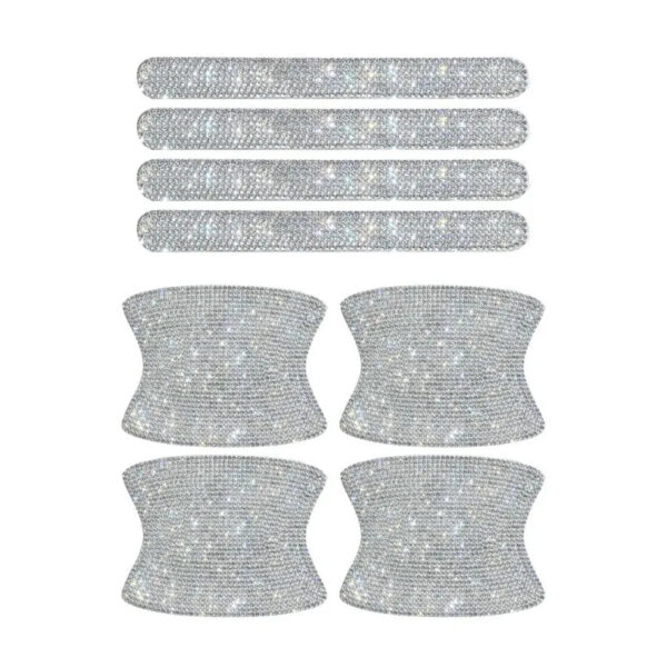 8Pcs Bling Crystal Diamond Rhinestone Car Door Handle Decoration Sticker Auto Handle Door Bowl Anti-scratch Protector Sticker - Image 5