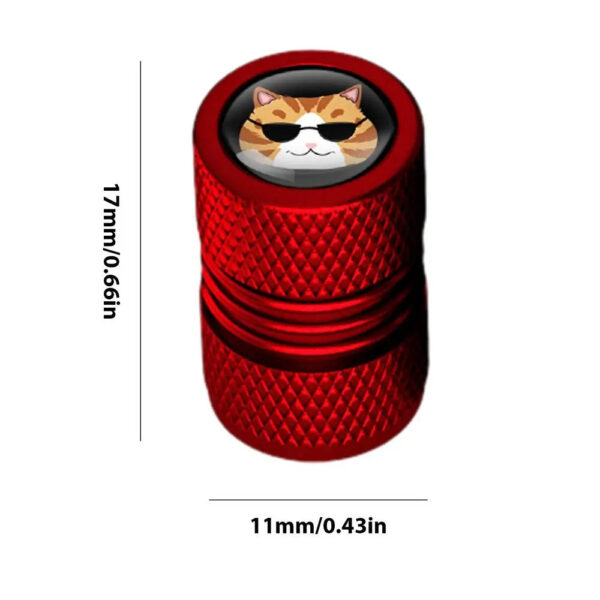 4Pcs Tire Valve Stem Cap Covers Leak-Proof Aluminum Alloy Tire Air Cap Car Cat Tire Caps Valve Cover For Tires Wheel Parts - Image 8