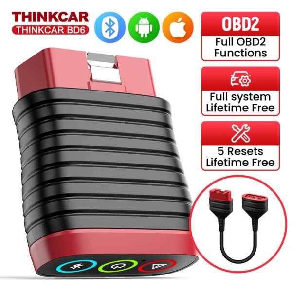 THINKCAR BD6 OBD2 Scanner Full System Diagnostic OIL IMMO ETS BLEED Brake Reset Lifetime Free All Auto Car Via THINKDIAG APP - Image 10