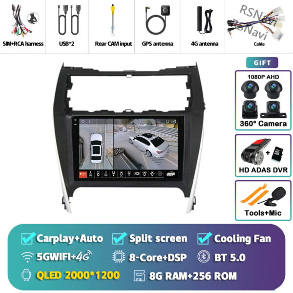 Android 14 Carplay Auto Car Radio For Toyota Camry 7 XV 50 55 2012 - 2017 Navigation GPS Multimedia Player video Stereo WIFI+4G - Image 22