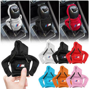 1pc Hoodie Handle Creative Car gear lever hoodie Shift Lever Cover Funny For BMW M E70 X6 F32 Auto Interior Accessories Styling