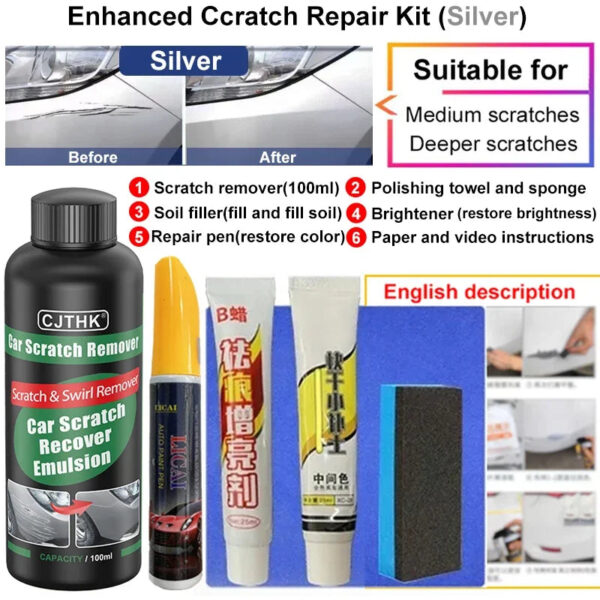 Car Scratch Remover Paint Care Tools Auto Swirl Remover Scratches Repair Polishing Auto Body Grinding Compound Anti Scratch Wax - Image 11