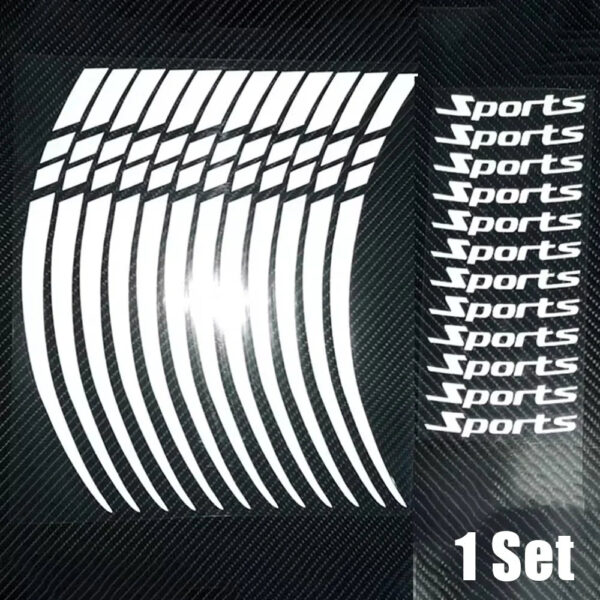 12x Universal Car Tire Sports Styling Warning Strip 18-21in Wheel Reflective Protective Sticker Auto Rim Decoration Accessories - Image 9