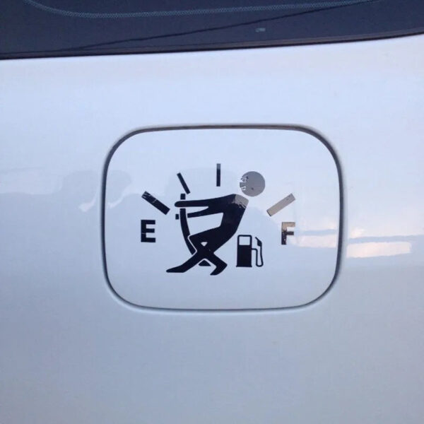 Creative Funny Car Pull Fuel Tank Pointer Reflective Vinyl Sticker Decal Car Styling Sticker Decal Auto Exterior Decoration - Image 3