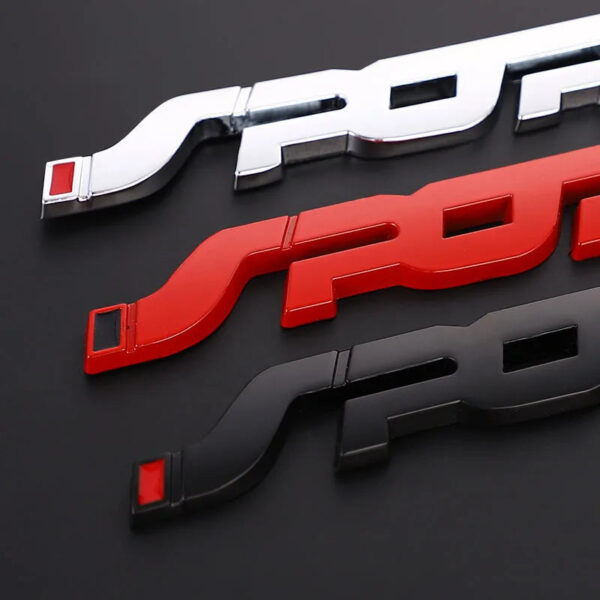 Car Accessories Sticker Styling Metal 3D Chrome Black Auto Car Trunk Racing Sport Word Letter Logo Emblem Badge Decal Sticker - Image 3