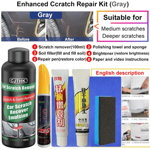 Car Scratch Remover Paint Care Tools Auto Swirl Remover Scratches Repair Polishing Auto Body Grinding Compound Anti Scratch Wax - Image 10