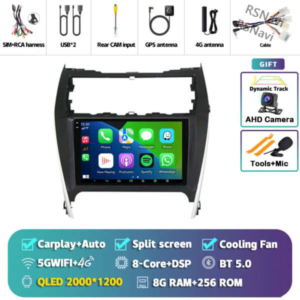 Android 14 Carplay Auto Car Radio For Toyota Camry 7 XV 50 55 2012 - 2017 Navigation GPS Multimedia Player video Stereo WIFI+4G - Image 11