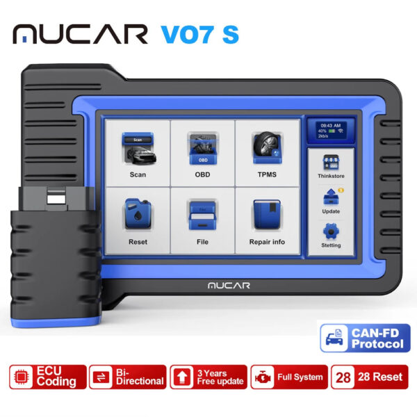 MUCAR VO7 VO7S Plus Auto OBD2 Scanner Profession Full System IMMO DPF 28 Reset ECU Coding Active Test Car Diagnosis Tool - Image 8