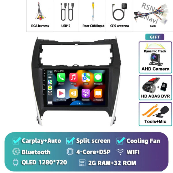 Android 14 Carplay Auto Car Radio For Toyota Camry 7 XV 50 55 2012 - 2017 Navigation GPS Multimedia Player video Stereo WIFI+4G - Image 13