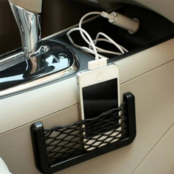 1Pcs Universal Car Organizer Mesh Storage Bag Net Pocket Mobile Phone Holder Auto Accessories Multi Function Storage Net Pocket - Image 6