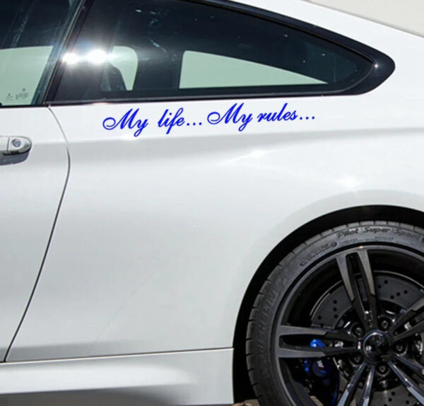 My life...My rules... Car Stickers and Decals Auto Motorcycle Bumper sticker For KIA 60cm - Image 3