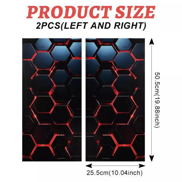 2Pcs Honeycomb-Car Stickers Auto B Pillar Waterproof Funny Decoration Cover Scratches Sunscreen Car Doors Pillar PET Decals - Image 5